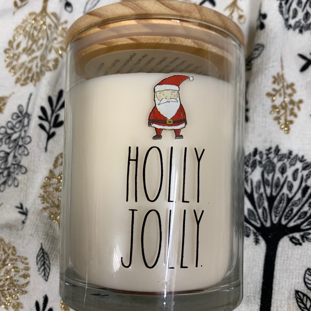 Christmas Rae Dunn Christmas candle holly jolly